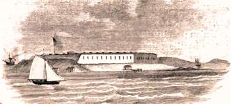Fort Warren, Boston Harbor, Massachusetts, 1861, artist's impression