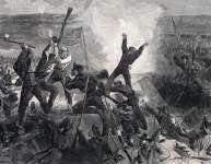 "The Fight Over the Ditch," Fort Sanders, Tennessee, November 29, 1863, artist's impression, detail