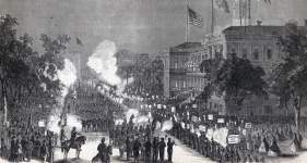 Opening Celebrations, German-American Choral Society Convention, New York City, July 15, 1865, artist's impression