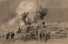 Union Retreat from Gaines Mill, June 29, 1862, artist's sketch