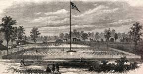 Glendale National Cemetery, Henrico County, Virginia, June 1866, artist's impression