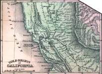 California Gold Areas, 1857, zoomable map