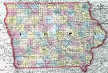 Iowa, 1857, zoomable map