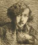 James Whistler, early self-portrait, circa 1858