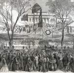 Inauguration of Governor Michael Hahn, New Orleans, Louisiana, March 4, 1864, artist's impression, detail