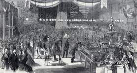 Opening of the American Institute Annual Fair, New York City, September 12, 1865, artist's impression