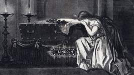 Mourning Abraham Lincoln, April, 1865, Thomas Nast engraving, detail