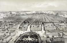 New York City, bird's eye view, from the north, circa 1849, zoomable image