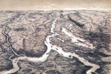 Junction of Ohio and Mississippi Rivers, with view of Mississippi Valley, circa 1861, zoomable image