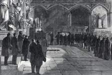 Burial of Lord Palmerston, Westminster Abbey, London, October 27, 1865, artist's impression, detail