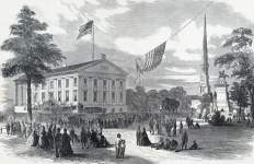 Mass Meeting, Richmond, Virginia, August 29, 1865, artist's impression