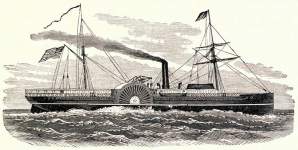 S.S. Star of the West, woodcut, 1860