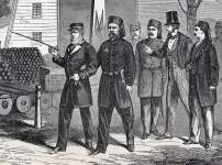 Visit of the Tunisian Ambassador to the Brooklyn Naval Yard, New York, October 9, 1865, artist's impression, detail