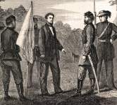 Clement L. Vallandigham Banished to the Confederate Lines, May 1863, artist's impression, detail
