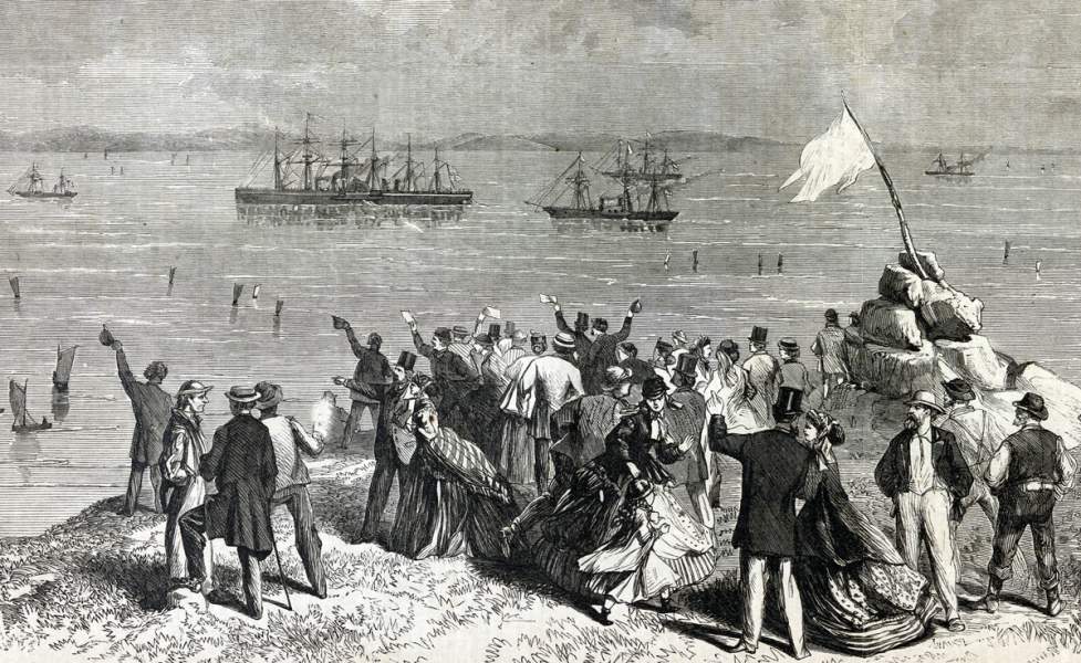 Tents of the Homeless, Portland, Maine, July 1866, artist's impression