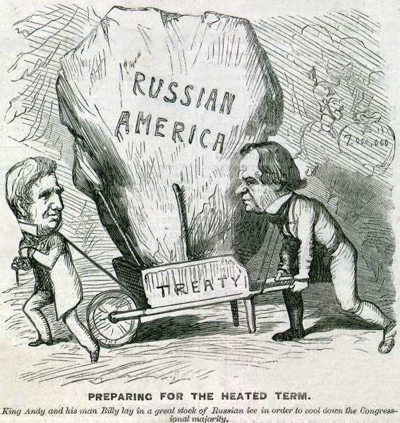 "Preparing for the Heated Term," cartoon, Frank Leslie's Illustrated, April 20, 1867.