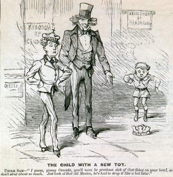 "The Child with the New Toy," cartoon, Frank Leslie's Illustrated, March 23, 1867.