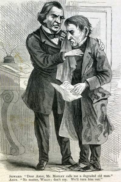 "Degraded," cartoon, Harper's Weekly Magazine, February 16, 1867. 