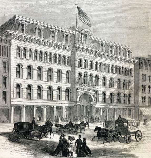 The Cosby Opera House, Chicago, Illinois, September,1866, artist's impression.