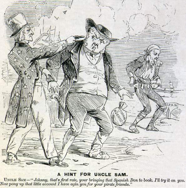 "A Hint for Uncle Sam," cartoon, Frank Leslie's Illustrated, June 22,1867.
