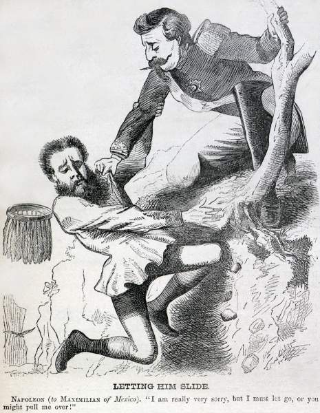"Letting Him Slide," cartoon, Harper's Weekly Magazine, October 20, 1866.