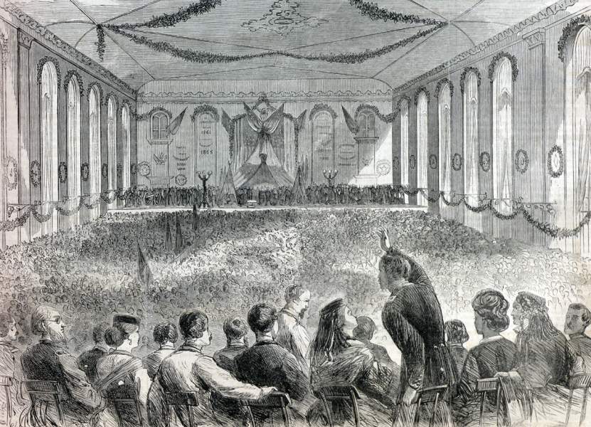 Soldiers' and Sailors' Convention,  Pittsburgh, Pennsylvania, September 26,1866, artist's impression.