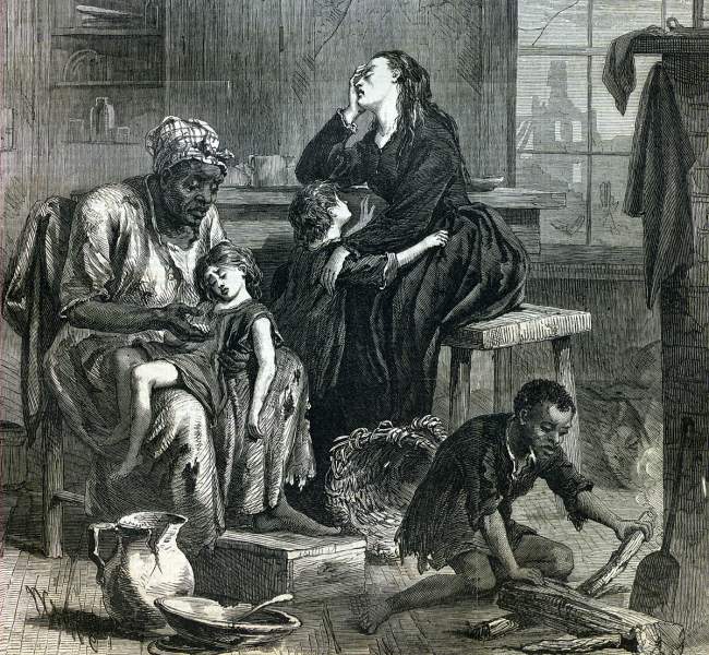 "The Desolate Home," Frank Leslie's Illustrated Newspaper, February 23, 1867, further detail.
