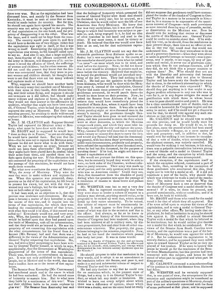 Debate Over Thanks to Gen. Taylor and Army Resolution, US Senate, February 3, 1847 (Page 4)