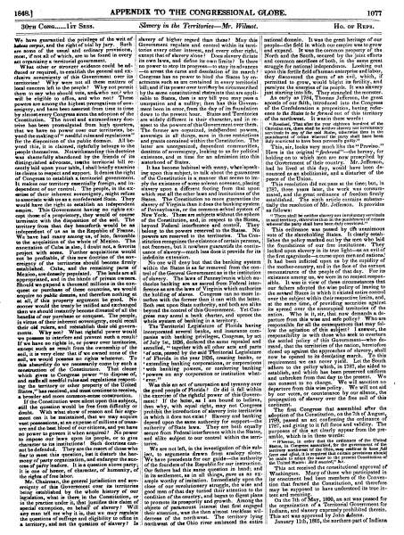 David Wilmot’s Speech in the House of Representatives, Washington, DC, August 3, 1848 (Page 2)