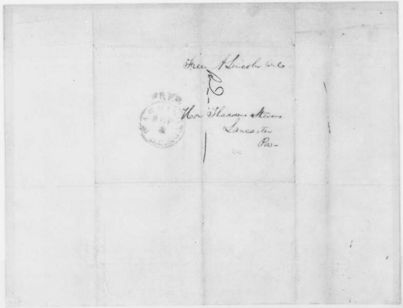 Abraham Lincoln to Thaddeus Stevens, September 3, 1848 (Page 2) 