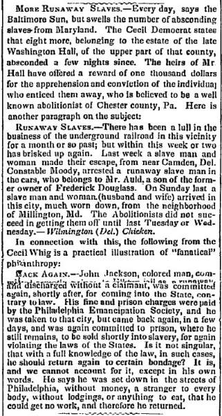 “More Runaway Slaves,” Charleston (SC) Mercury, January 10, 1850