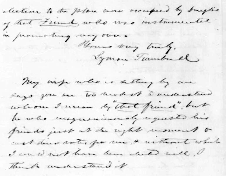Lyman Trumbull to Abraham Lincoln, January 3, 1858 (Page 6)