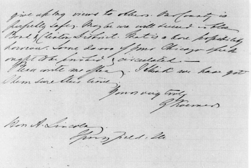 Gustave Philipp Koerner to Abraham Lincoln, July 17, 1858 (Page 3)
