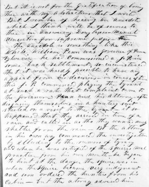 Abraham Smith to Abraham Lincoln, July 20, 1858 (Page 2)