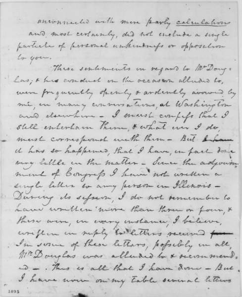 John Crittenden to Abraham Lincoln, July 29, 1858 (Page 3)