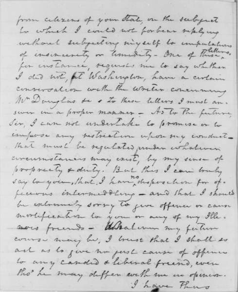 John Crittenden to Abraham Lincoln, July 29, 1858 (Page 4)