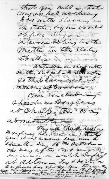 David Davis to Abraham Lincoln, September 25, 1858 (Page 2)