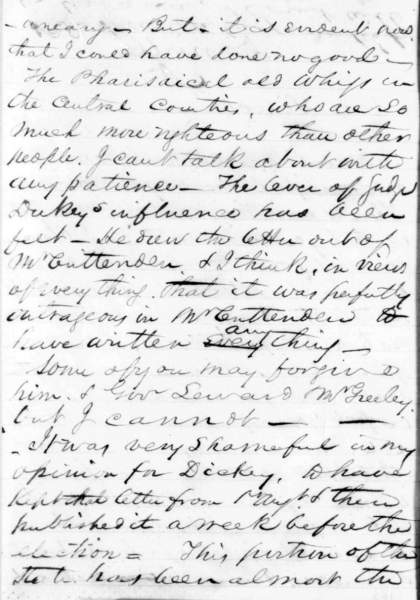 David Davis to Abraham Lincoln, November 7, 1858 (Page 2)