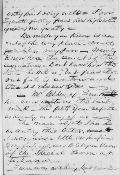 David Davis to Abraham Lincoln, November 7, 1858 (Page 3)