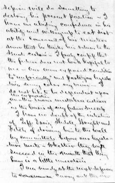 Norman Buel Judd to Abraham Lincoln, November 20, 1858 (Page 2)