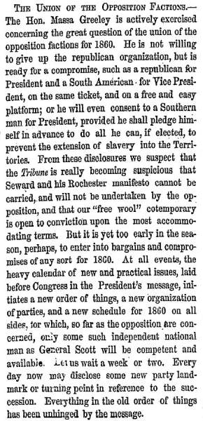 “The Union of the Opposition Factions,” New York Herald, December 10, 1858