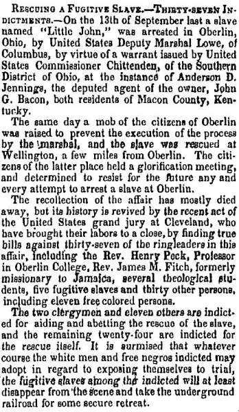 “Rescuing a Fugitive Slave,” Charleston (SC) Mercury, December 14, 1858