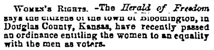 “Women’s Rights,” Chicago (IL) Press and Tribune, January 14, 1859