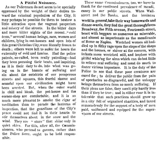 “A Pitiful Nuisance,” New York Times, January 20, 1859