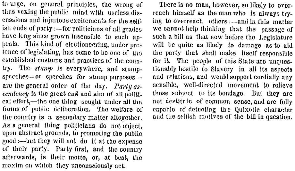 “The Fugitive Slave Law,” New York Times, March 4, 1859 (Page 2)