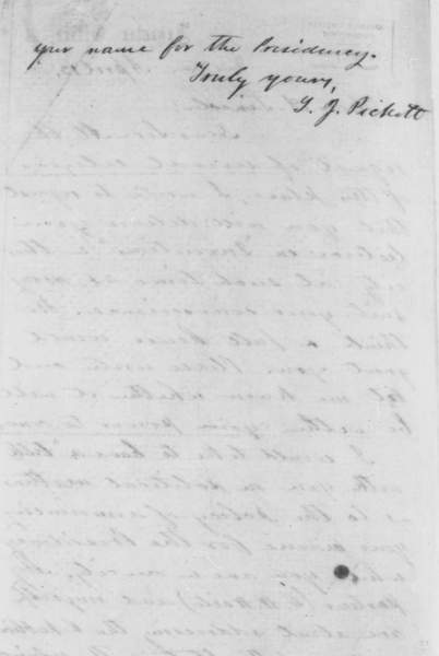 Thomas J. Pickett to Abraham Lincoln, April 13, 1859 (Page 2)