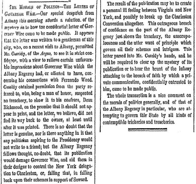 “The Morals of Politics,” New York Herald, August 7, 1859