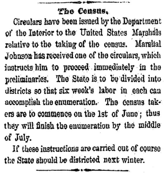 “The Census,” Cleveland (OH) Herald, February 17, 1860