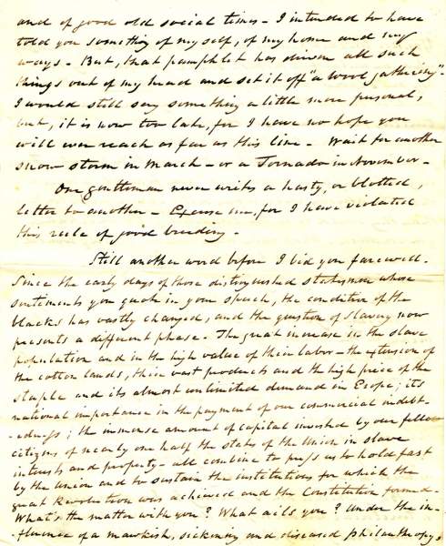 William Wilkins to James Watson Webb, March 26, 1860 (Page 6)
