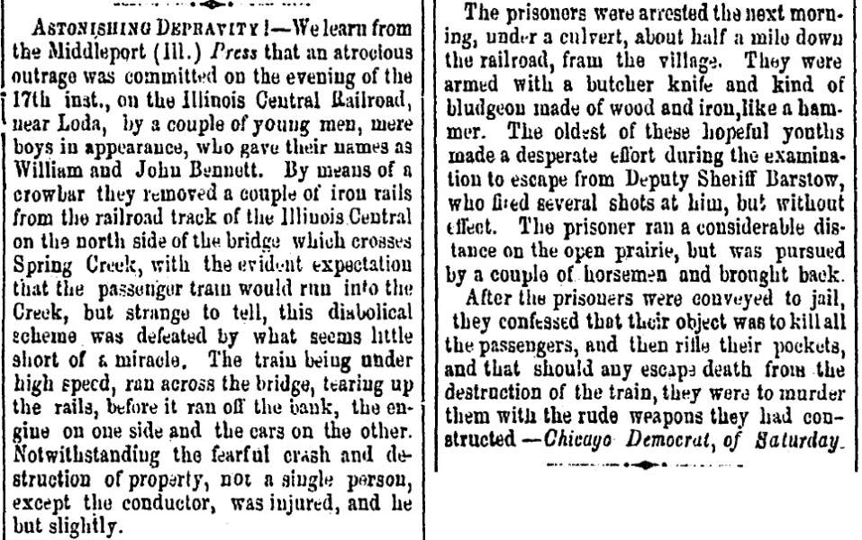“Astonishing Depravity!,” Milwaukee (WI) Sentinel, May 29, 1860